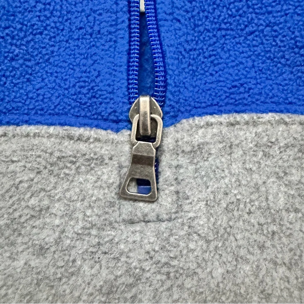 The Children's Place Blue Gray Stripe Quarter Zip Fleece Sweatshirt Size M 7-8
